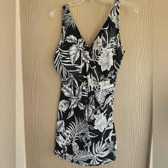Denim&Co Wrap Front Swim Dress - Picture 15 of 16